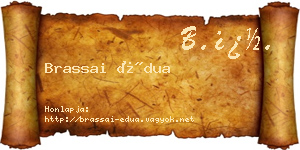 Brassai Édua névjegykártya